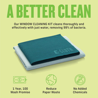 Window Cleaning Cloth - Eco Packaging - Glass Cleaning Cloth, Streak-Free Window