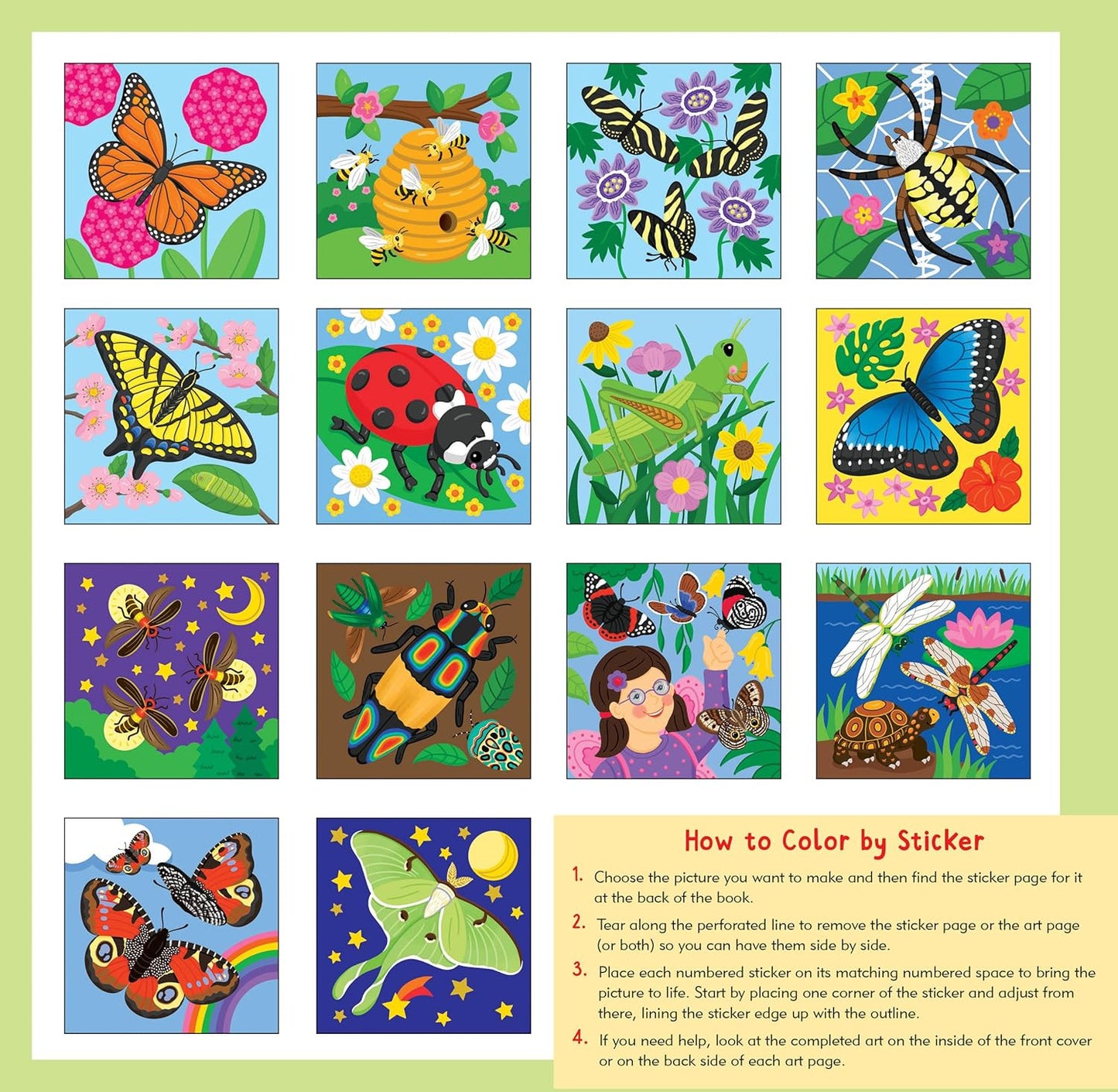 My First Color-By-Sticker Book - Butterflies & Bugs