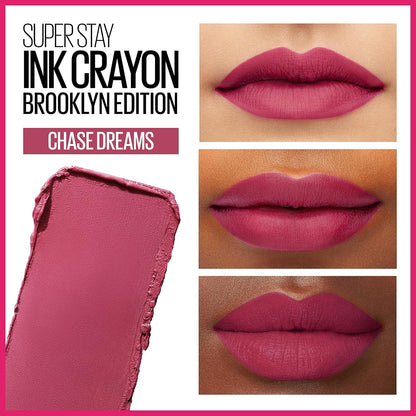 Super Stay Ink Crayon Matte Longwear Lipstick Makeup, 150 Chase Dreams, 0.04 Oz