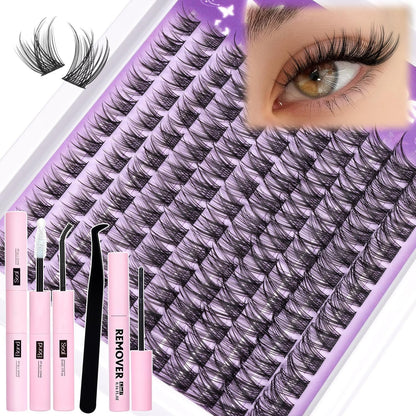 Natural Lash Clusters Kit Wispy Eyelash Clusters Cc-Curly Cluster Eyelash Extens