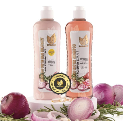 Onion Biotin and Rosemary Shampoo & Treatment Set for Stronger, Thicker and Long