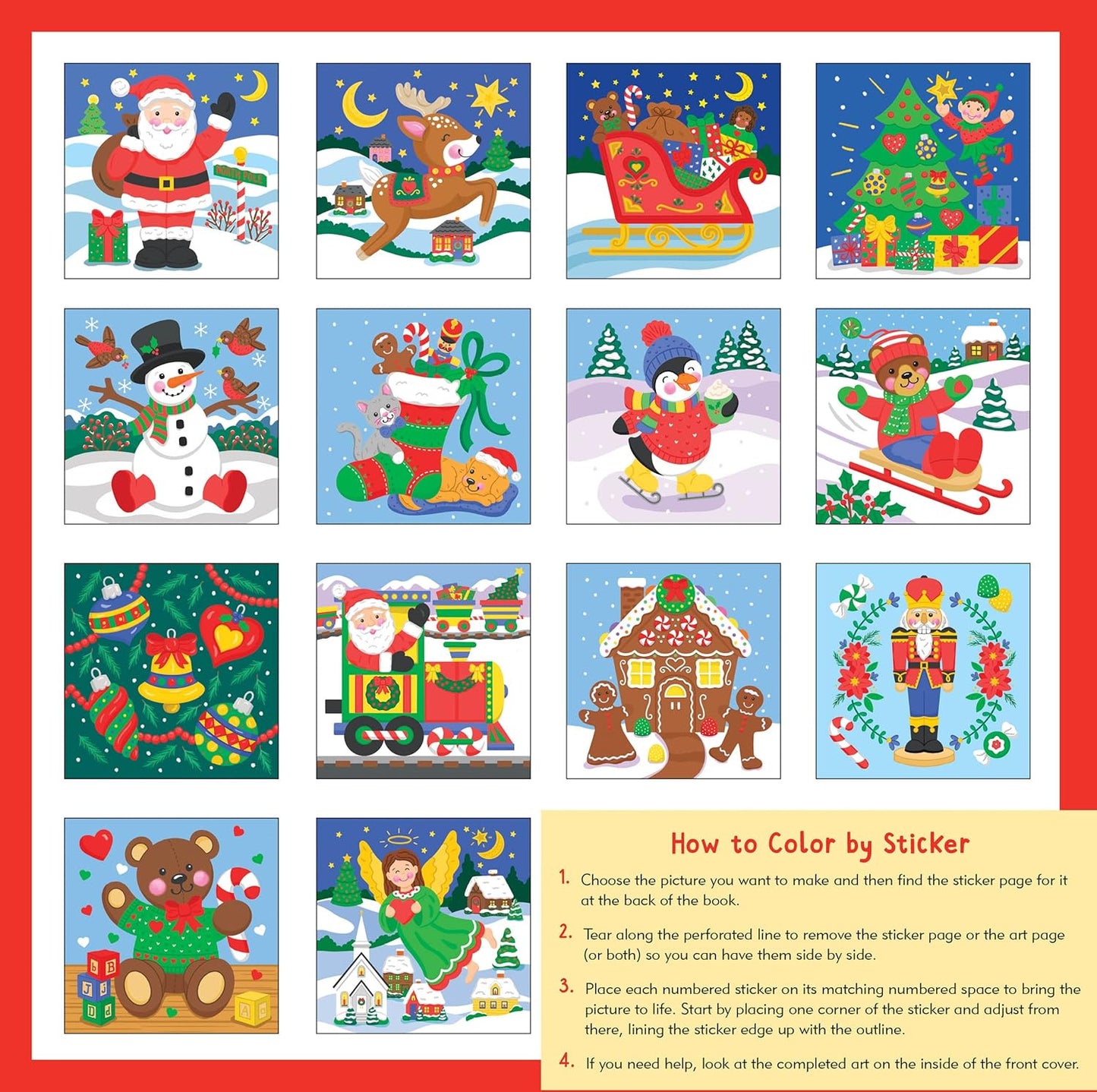 My First Color-By-Sticker Book - Christmas