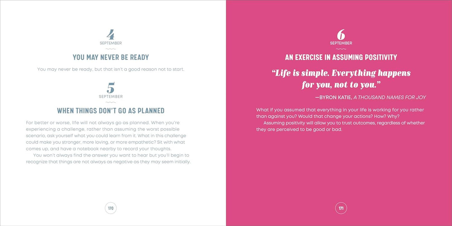 A Year of Positive Thinking: Daily Inspiration, Wisdom, and Courage, a Guide to