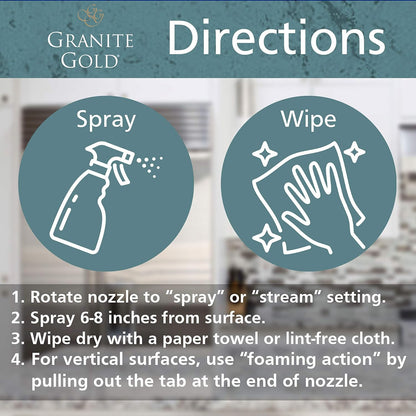 All-Surface Cleaner Spray, Household Cleaning for Stainless Steel, Glass, Quartz