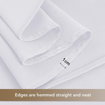 120 Inch round Tablecloth White, 8 Pack - Circle Polyester Fabric Table Cloth fo