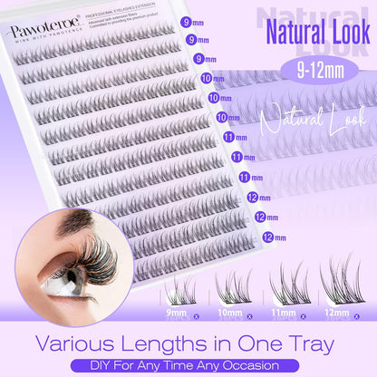 Natural Lash Clusters Wispy Cluster Eyelash Extensions 144Pcs Eyelash Clusters 9
