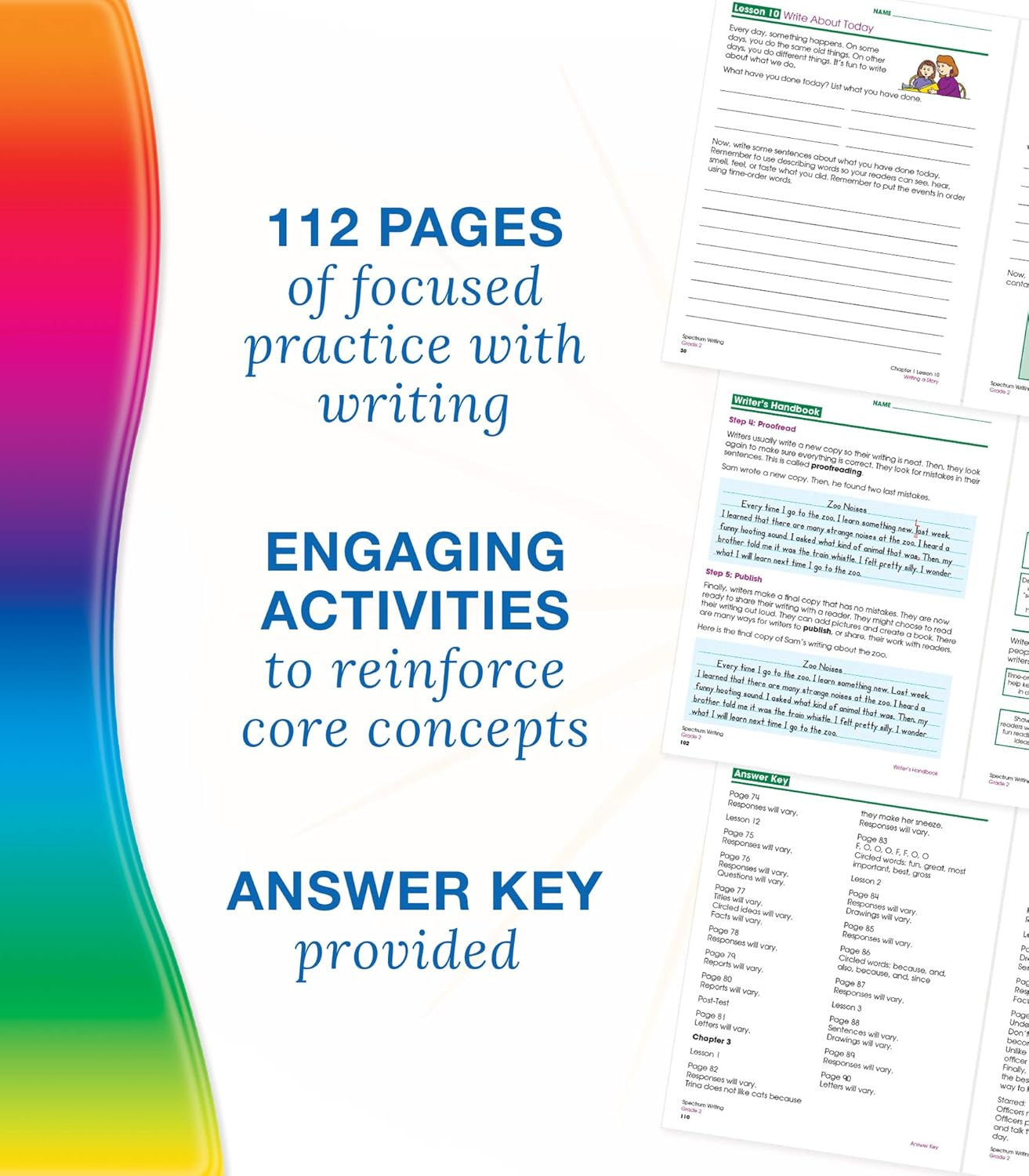 Spectrum Writing Workbook Grade 2, Ages 7 to 8, Second Grade Writing Workbook, I