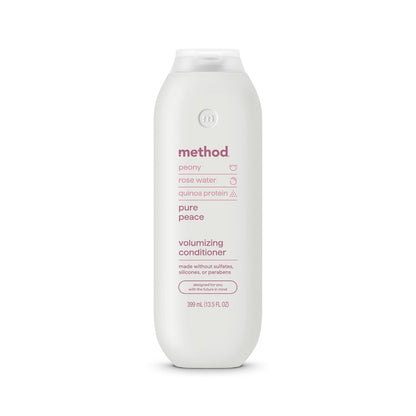 Volumizing Conditioner, Pure Peace with Rose, Peony, and Pink Sea Salt Scent Not