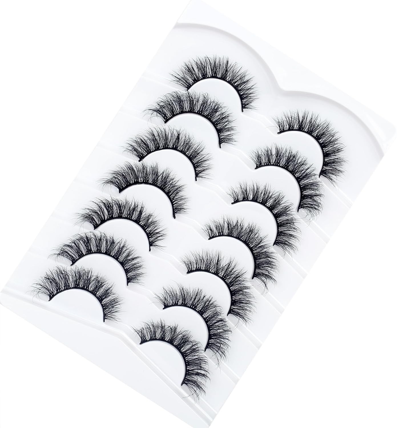 Natural False Eyelashes Cat Eye Look Wispy Clusters 8D Volume Fake Eyelashes Fau