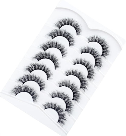 Natural False Eyelashes Cat Eye Look Wispy Clusters 8D Volume Fake Eyelashes Fau