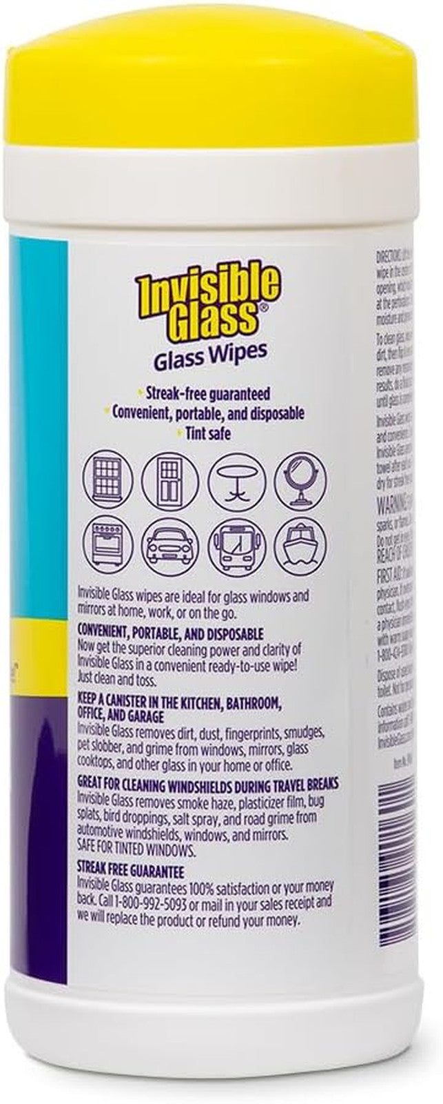 90160 Glass Cleaning Wipes Perfect for Cleaning Mirrors, Windows, and Windshield
