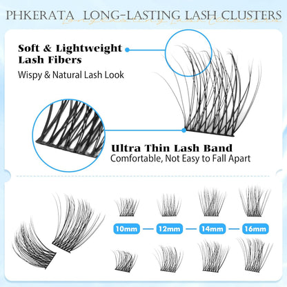 Natural Lash Clusters Eyelash Extensions Wispy Individual Lashes 120 Pcs Eyelash