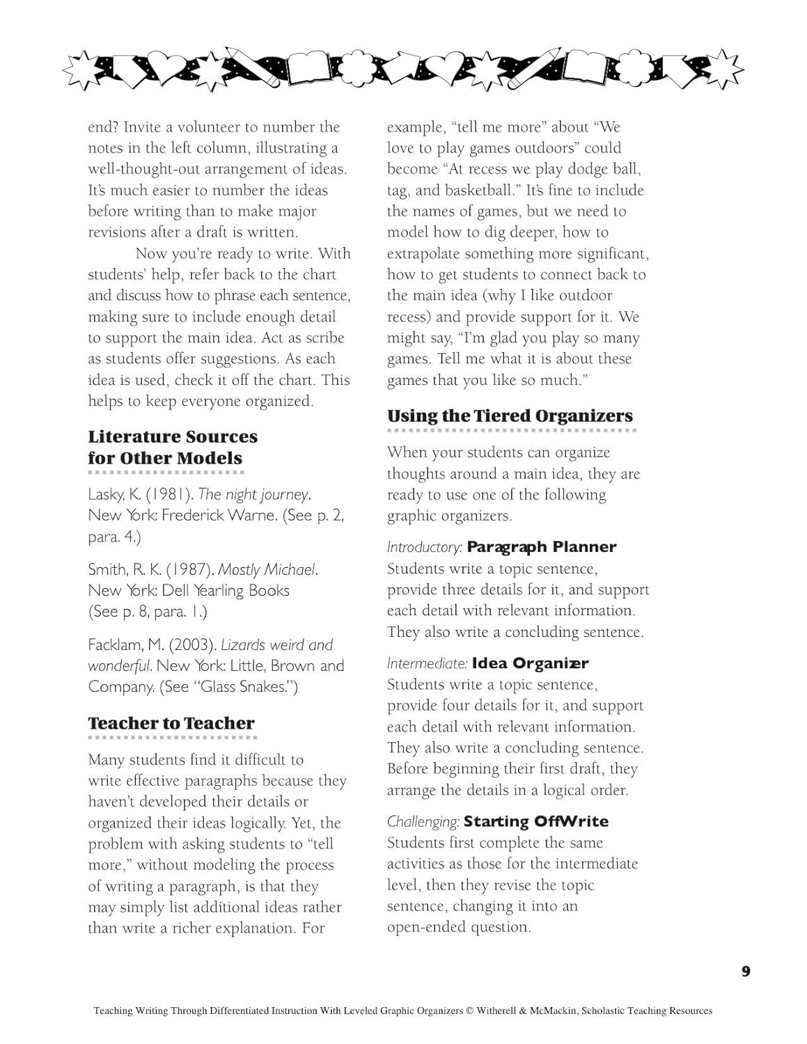 Teaching Writing through Differentiated Instruction with Leveled Graphic Organiz