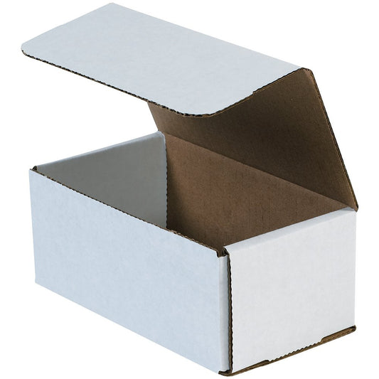 White Corrugated Cardboard Mailing Boxes, 9" X 7" X 4", Pack of 50, Crush-Proof,