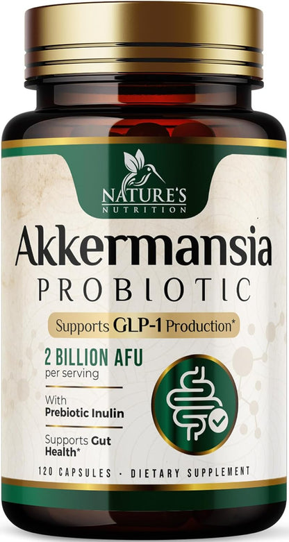 Akkermansia Probiotic Supplement for Women & Men, Akkermansia Muciniphila GLP 1