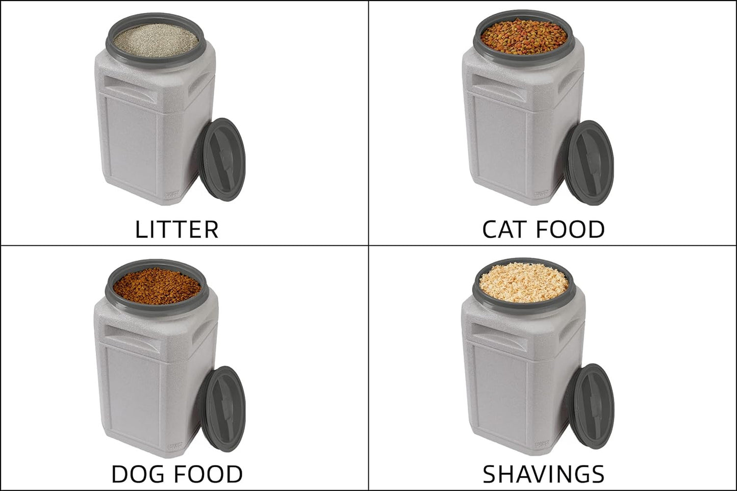 Airtight Dog Food Storage Container – 13 Gal, up to 54 Lb Capacity – Cat and Dog