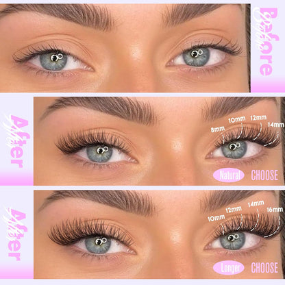 Wispy Lash Clusters Natural Eyelash Clusters Invisible Band Individual Lashes 8-