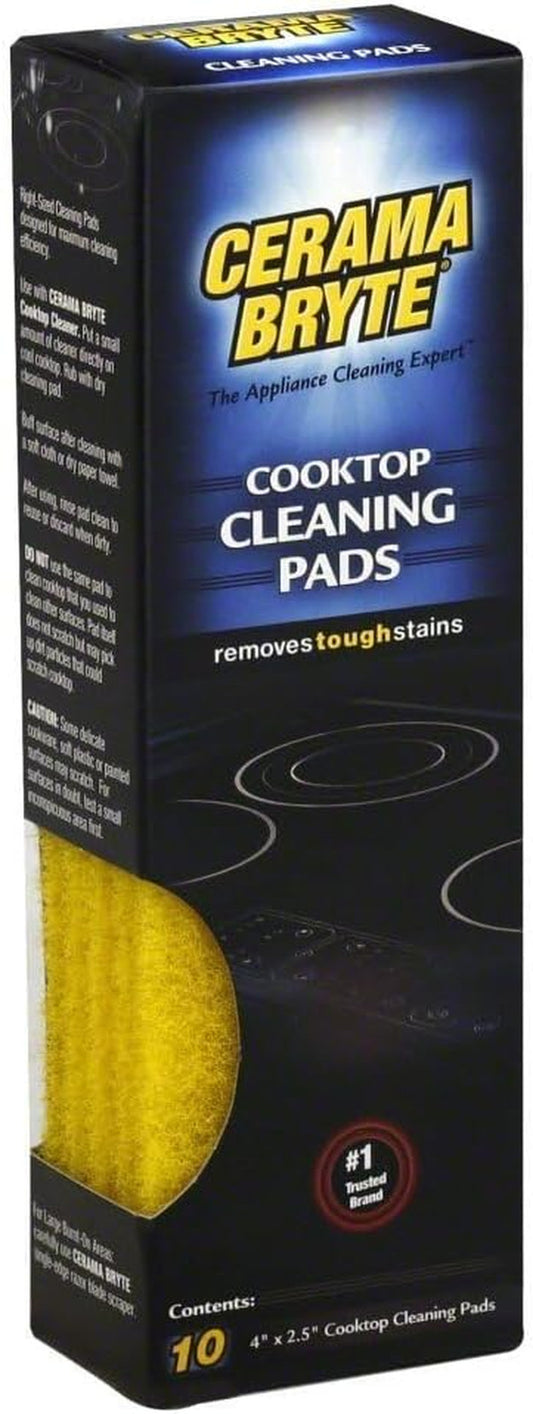 1 X 10 Pack Cleaning Pads Cooktop and Stove Top Cleaner for Glass - Ceramic Surf