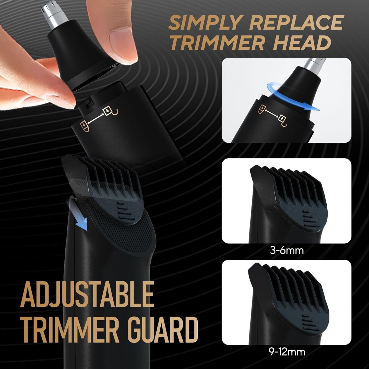 All in 1 Groin & Body Hair Trimmer for Men Bikini Trimmer Women Electric Ball Pu