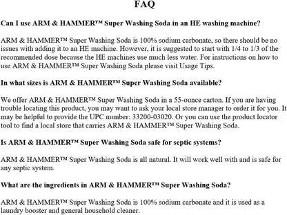 Super Washing Soda Household Cleaner and Laundry Booster, 55 Oz Box