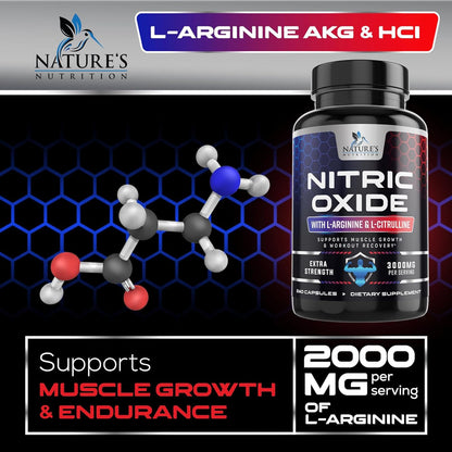 Nitric Oxide Booster Extra Strength 3000Mg - L Arginine 3X Strength Nitric Oxide