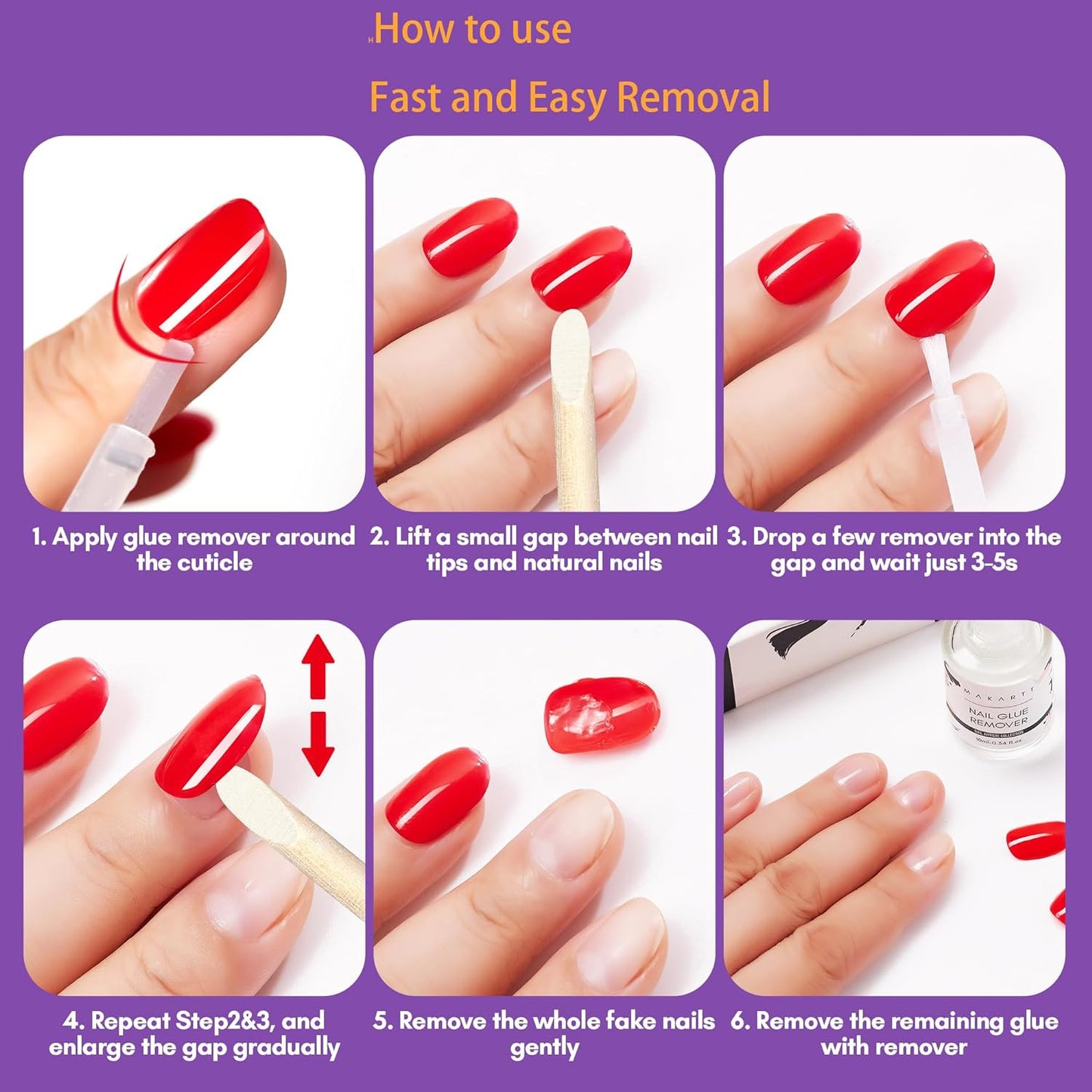 Nail Glue Remover for Press on Nails - 30ML Glueoff Easy Removal Versatile Debon