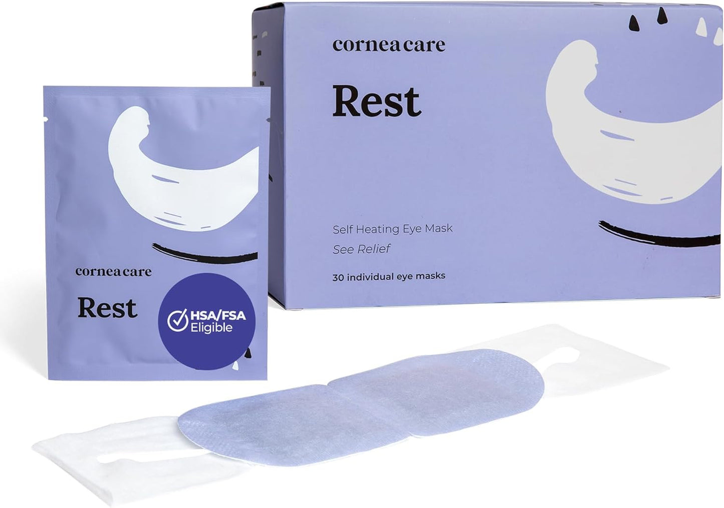 Rest: Self Heating Warm Compress for Dry Eyes | Heated Eye Mask for Fast Relief