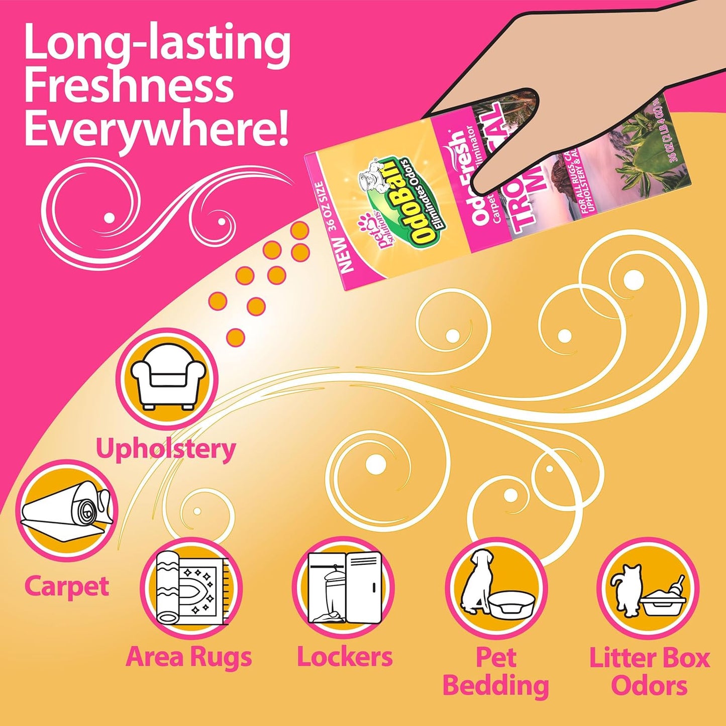 Odofresh Carpet and Room Deodorizer Powder for Home Smells and Odors Including S