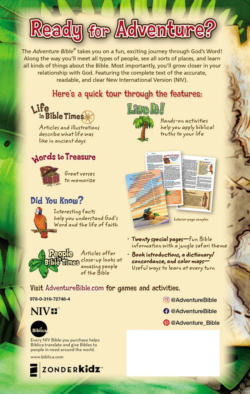 NIV, Adventure Bible, Paperback, Full Color