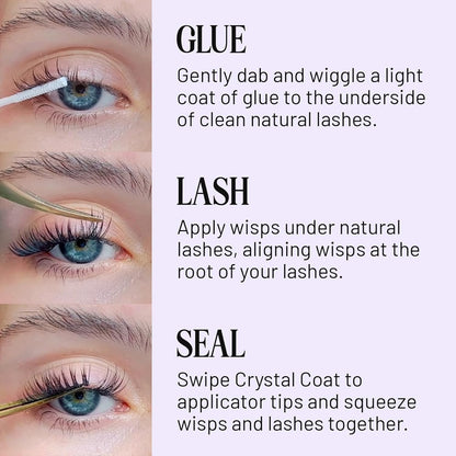 - Lilac Lash Crystal Coat - Glossly & Clear Lash Sealant - Long Lasting Lash App