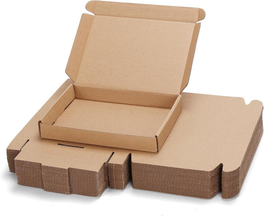 7X5X1 Inch Shipping Boxes Bulk 25 Pack Brown, Tab Lock Tuck Top Mailer Boxes for