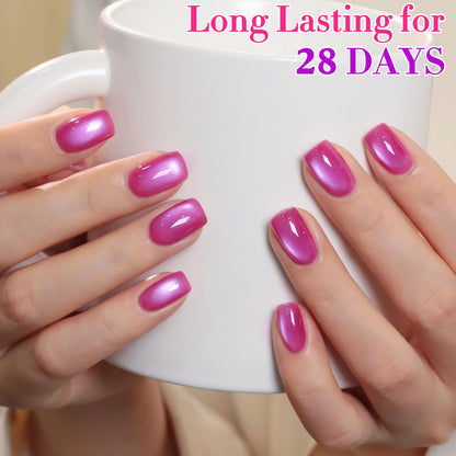 0.5 OZ Cat Eye Gel Polish with Magnet 15ML Same Color Same Bottle Holographic Gl