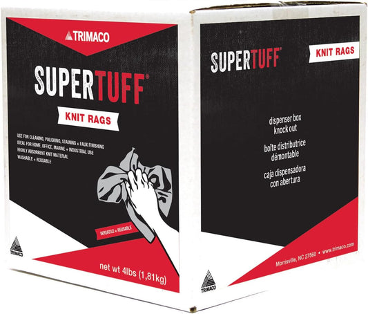 10833 Super Tuff Multi-Purpose Mixed Knit Wiping Cloth, 8Lb Box, White