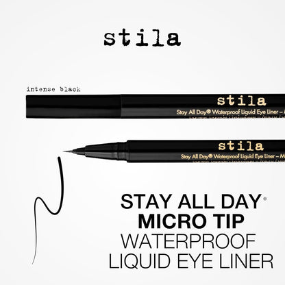 Waterproof Liquid Eye Liner, Stay All Day Makeup with Fine Brush Tip Lasting Sat