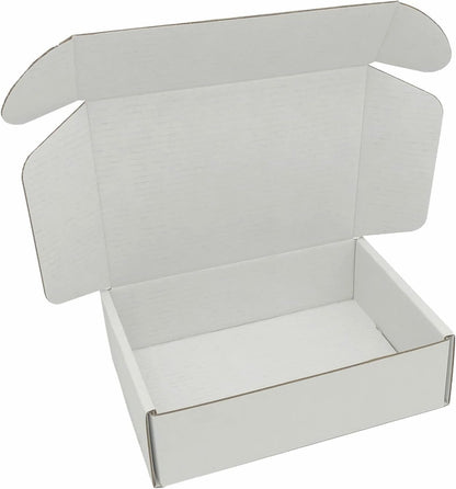 White Cardboard Shipping Box Mailers 12 X 8 X 3 Inch Corrugated Packaging Storag