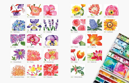 Watercolor the Easy Way Flowers: Step-By-Step Tutorials for 50 Flowers, Wreaths,