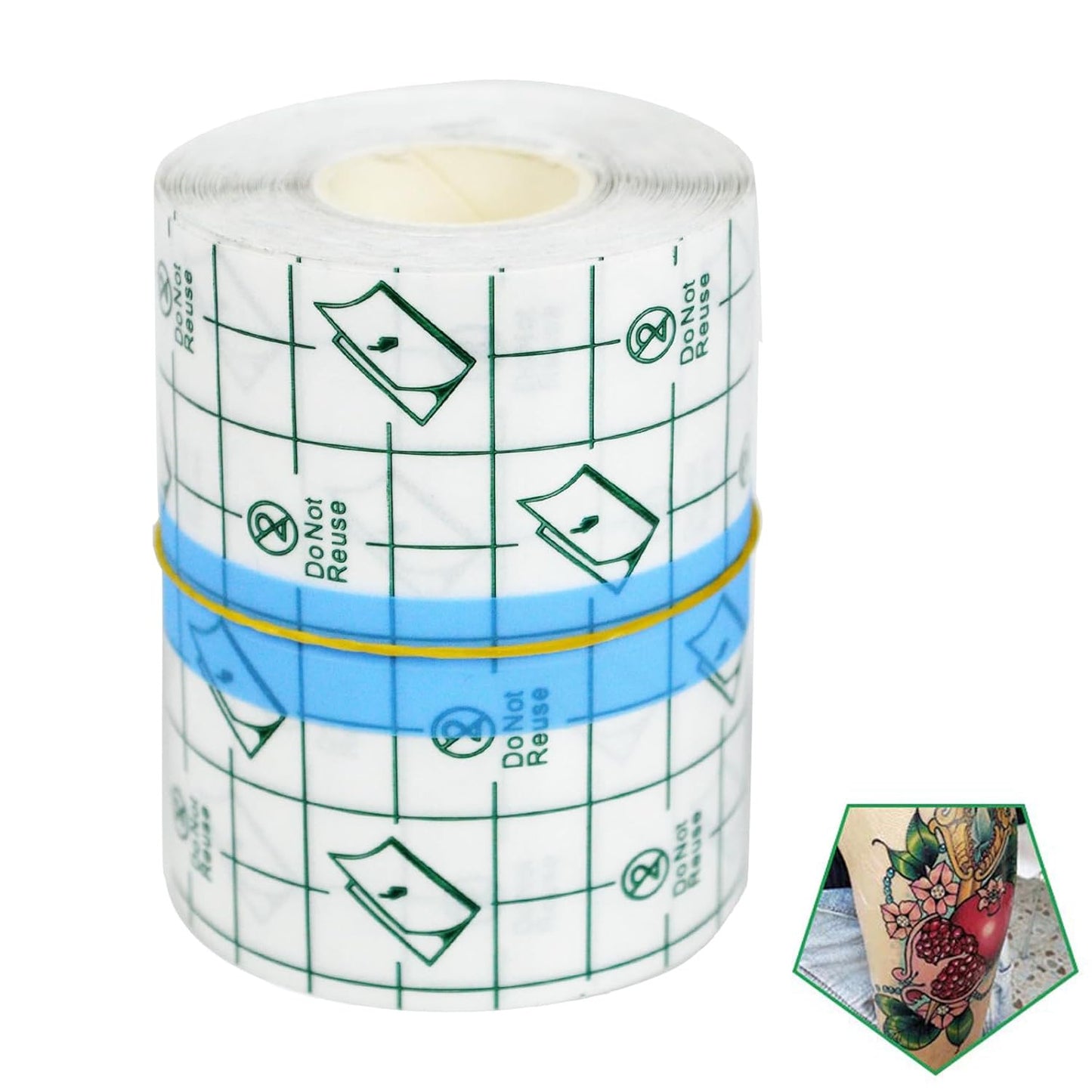 Tattoo Aftercare Bandage Roll 3"X 10 Yard - Waterproof Transparent Film for Tatt