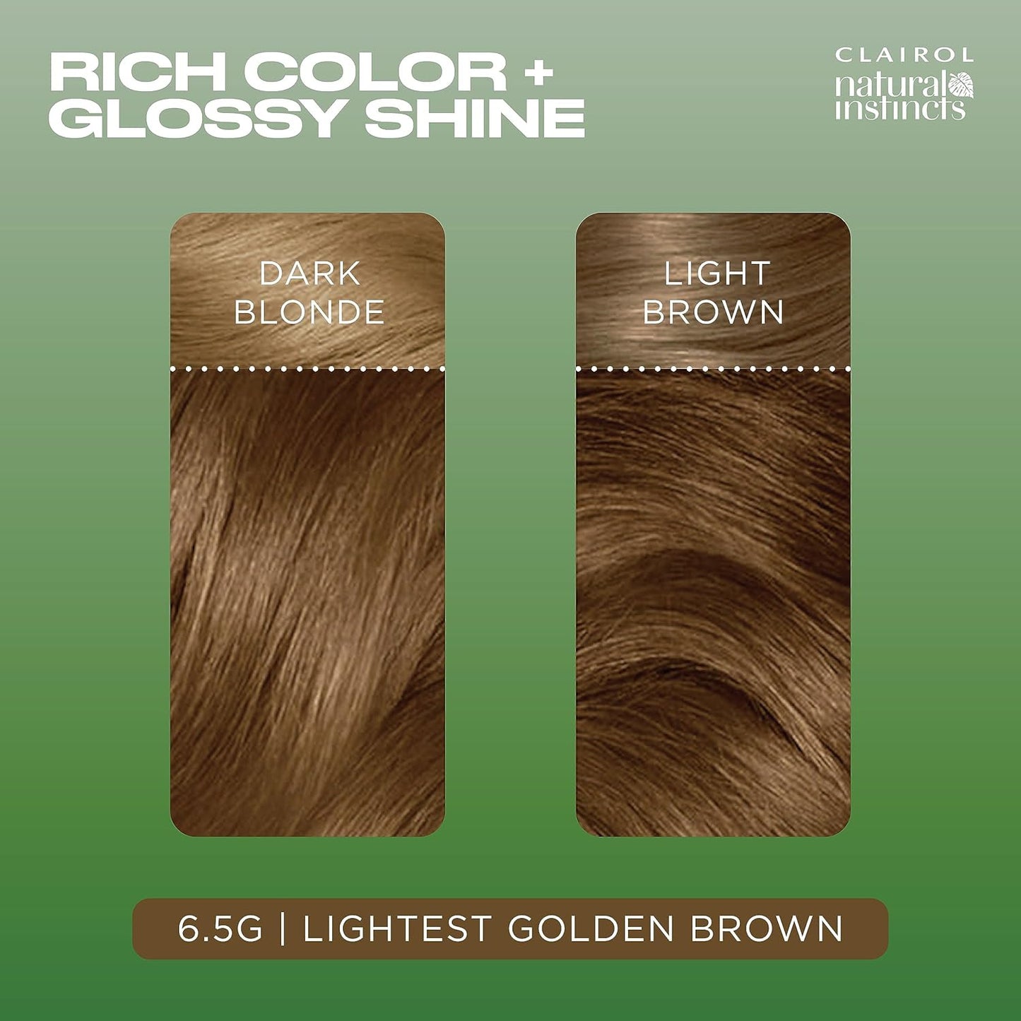 Natural Instincts Demi-Permanent Hair Dye, 6.5G Lightest Golden Brown Hair Color