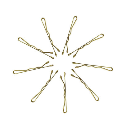 220 Count Mini Wavy 1.38 Inch Blonde Bobby Pins,  Small Gold Hair Clips with Sto