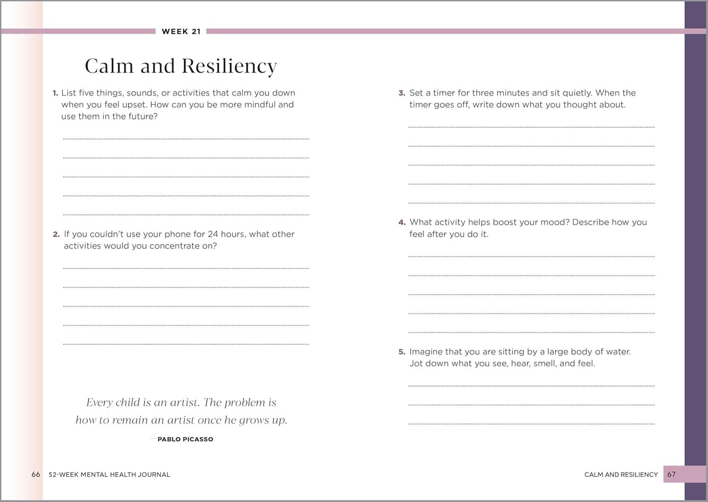 52-Week Mental Health Journal: Guided Prompts and Self-Reflection to Reduce Stre
