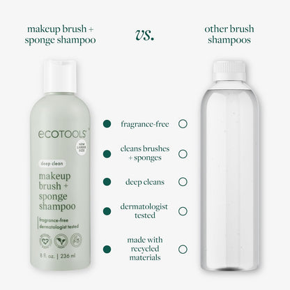 XL Makeup Brush + Sponge Shampoo, Removes Makeup, Dirt, & Impurities from Makeup