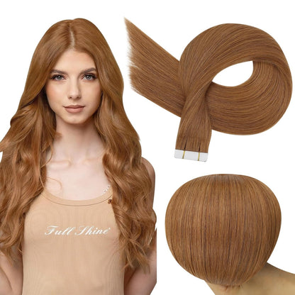 Tape Ins Human Hair Extensions Color 330 Auburn Hair Extensions Real Human Hair