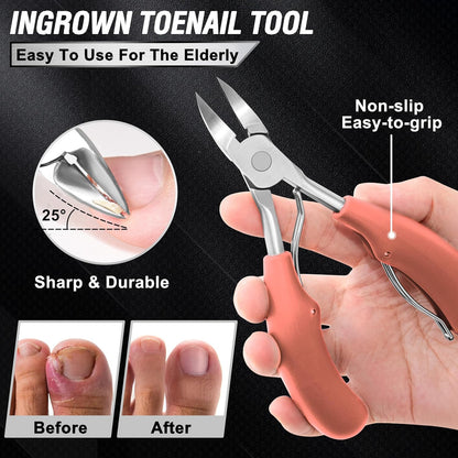 Toenail Clippers for Seniors Thick Toenails,  Heavy Duty Toe Nail Clippers Adult