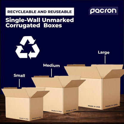 6 Pack Sturdy Cardboard Moving Boxes 12X12X12 – Durable Shipping, Packing, and S