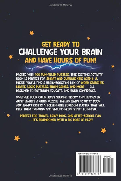 The Big Brain Activity Book for Smart Kids Ages 6–8: 100 Fun-Filled Puzzles, Bra