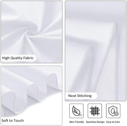 8 Pack White round Tablecloth 120 Inch White Table Cloth Stain and Wrinkle Resis