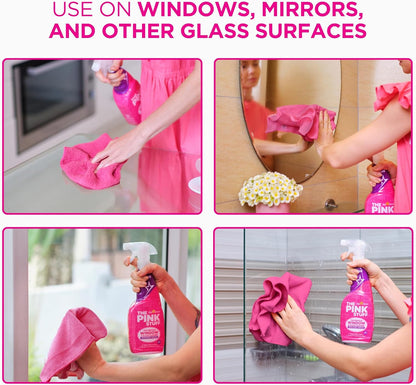 The Pink Stuff Miracle Window Cleaner Spray, 30 Fl Oz – Now 20% More! Streak-Fre