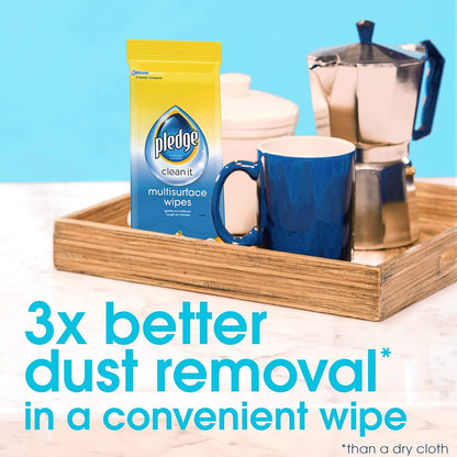 Multi-Surface Furniture Polish Wipes, Works on Wood, Granite, and Leather, Clean