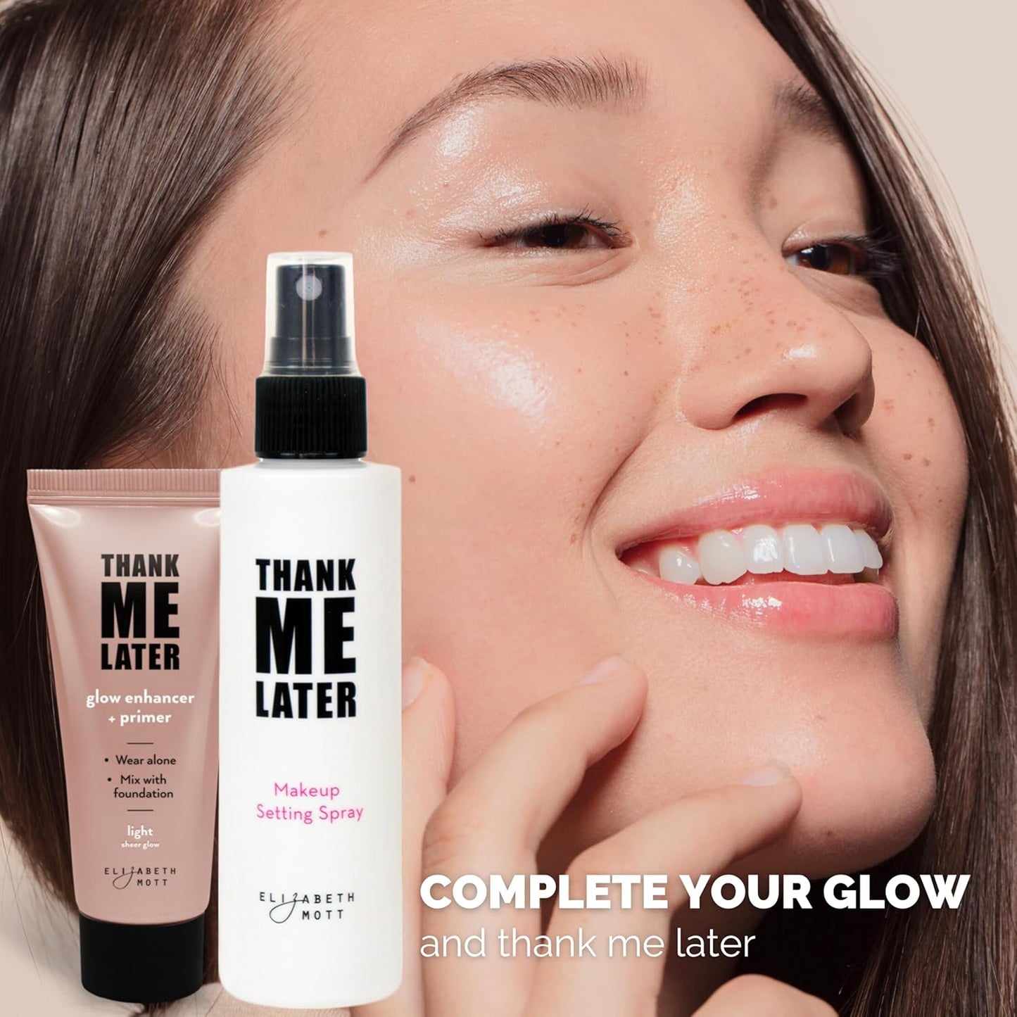 Thank Me Later Glow Enhancer & Primer - Illuminating Makeup Base & Highlighter f