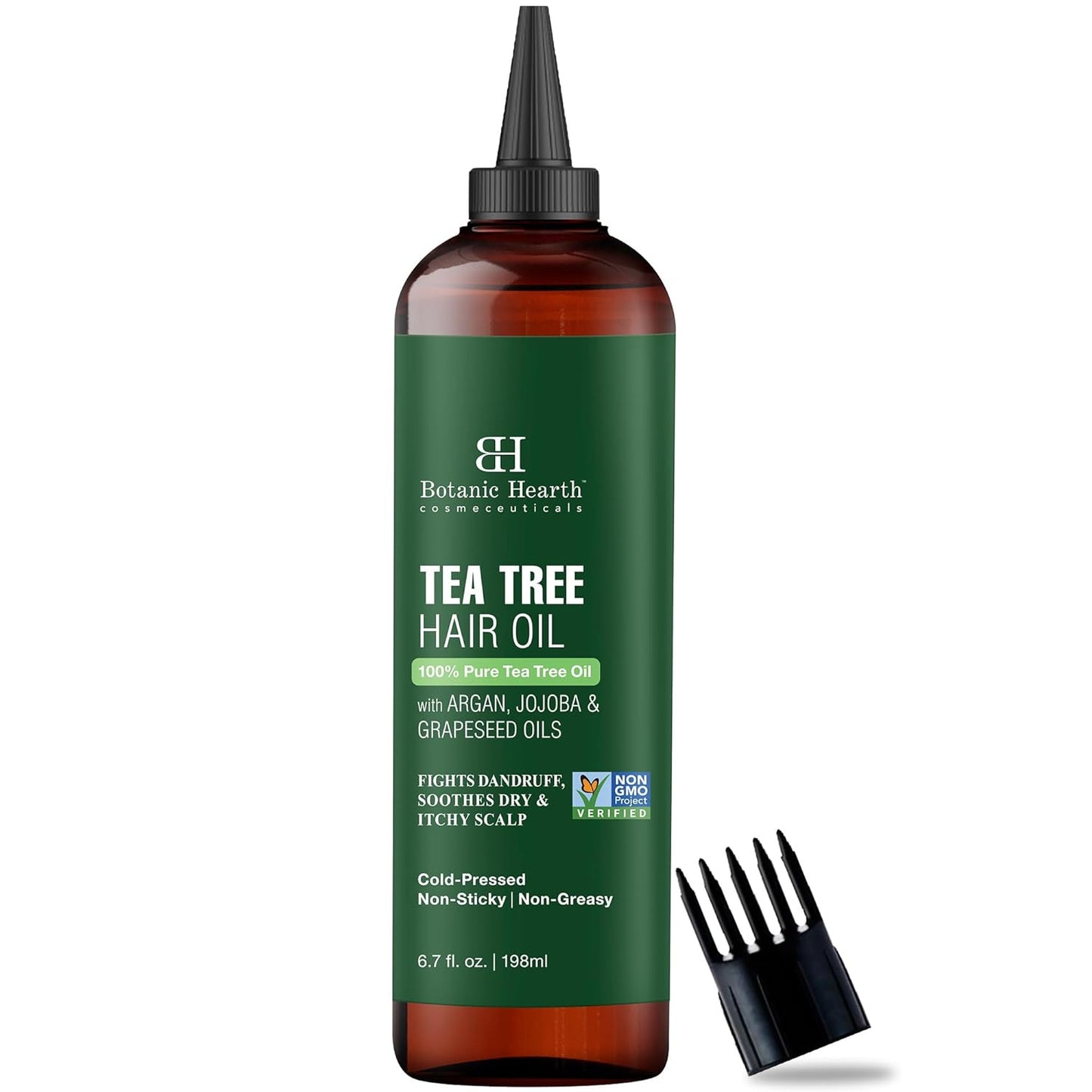 Tea Tree Oil for Hair (6.7 Fl Oz) | with Jojoba & Grapeseed Oils | Soothes Itchy